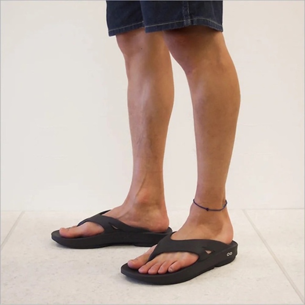 Oofos Ooriginal Recovery Sandals Flip Flops Mens Size 10 Black